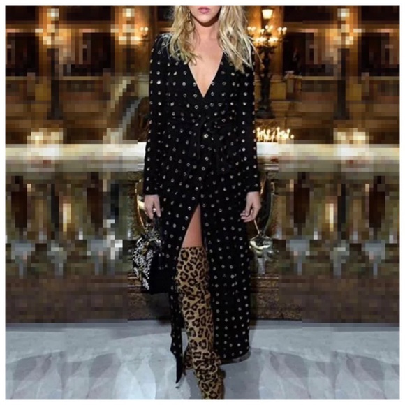 Runway Long Grommet Duster Jacket - Picture 3 of 11